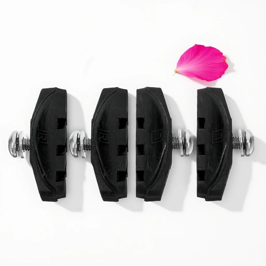 

C-Brake Pads Rubber Alloy Grooved Design For Road Bike V-Shape Tank Anti-Squeal Brake Blocks Set Compatible With Most