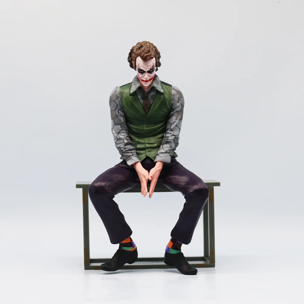 Suicide Squad Heath Ledger Sitting Posture Joker Movie Surrounding Figurine Model Desktop Ornaments Boy Collection Gift New