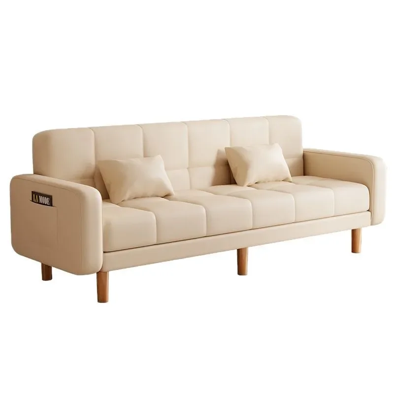 

Cream wind folding sofa bed can sit and lie down dual-purpose small apartment sofa anti-cat scratch soft folding sofa bed