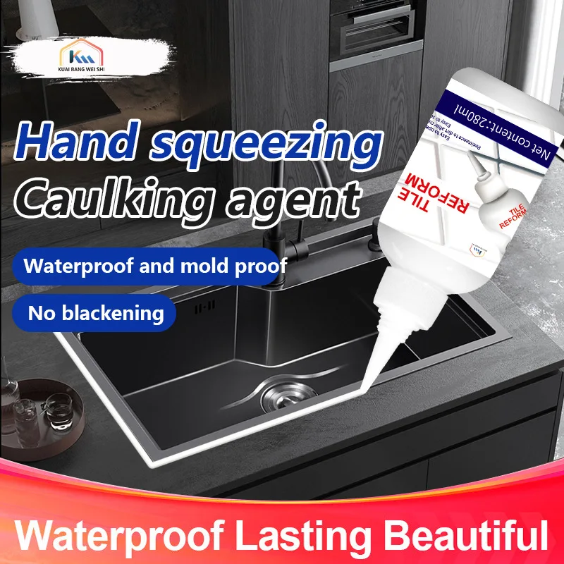 280ml Tile Gap Repair Agent Strong Waterproof Ceramic Tile Grout Crack Filling Bathtub Fixing Mending Glue Home Bathroom Caulk