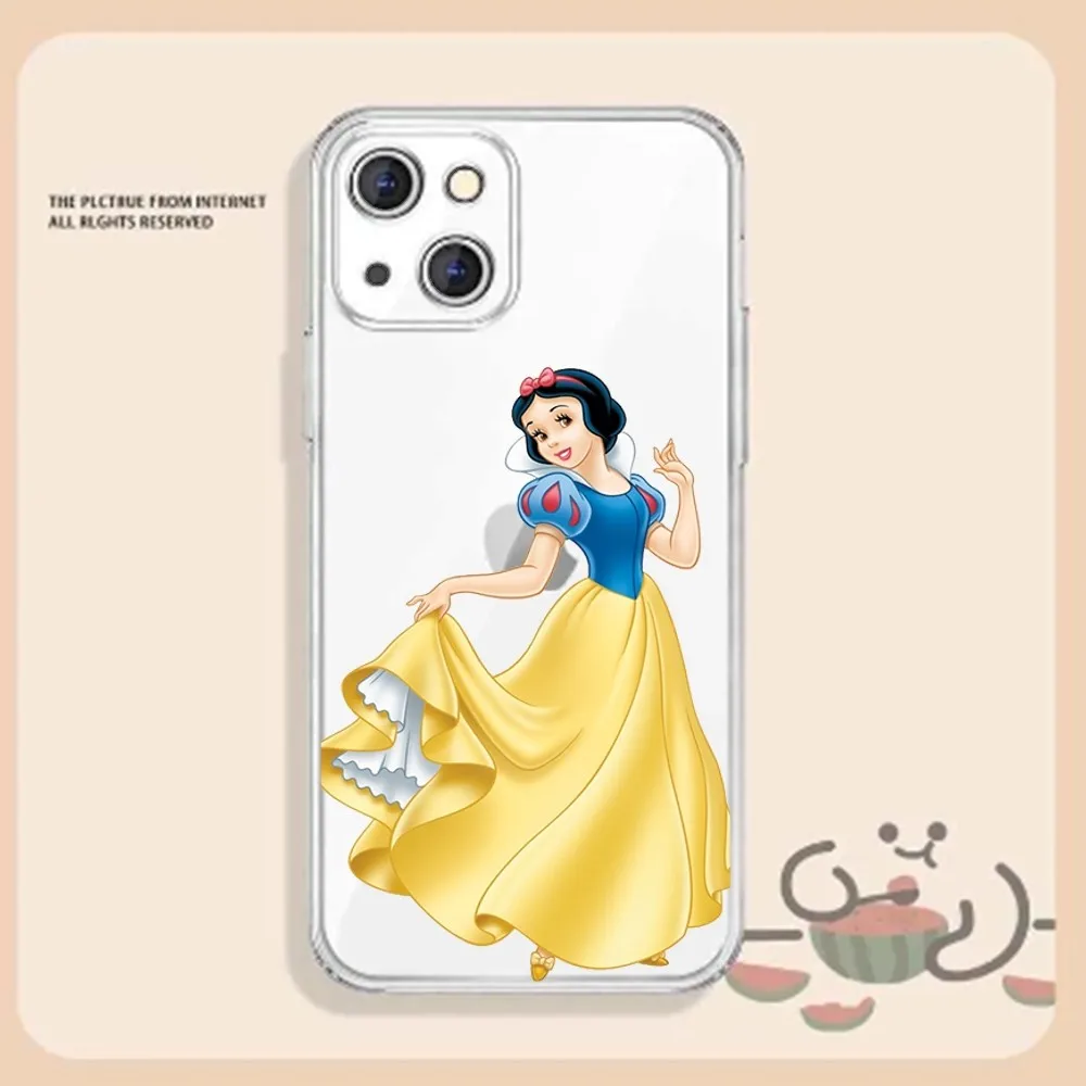 D-Disney S-Snow White Phone Case For Iphone 15 11 13 14 Pro Max 7 8 Plus X Xr Xs Max Se2020 12mini Transparent Cover