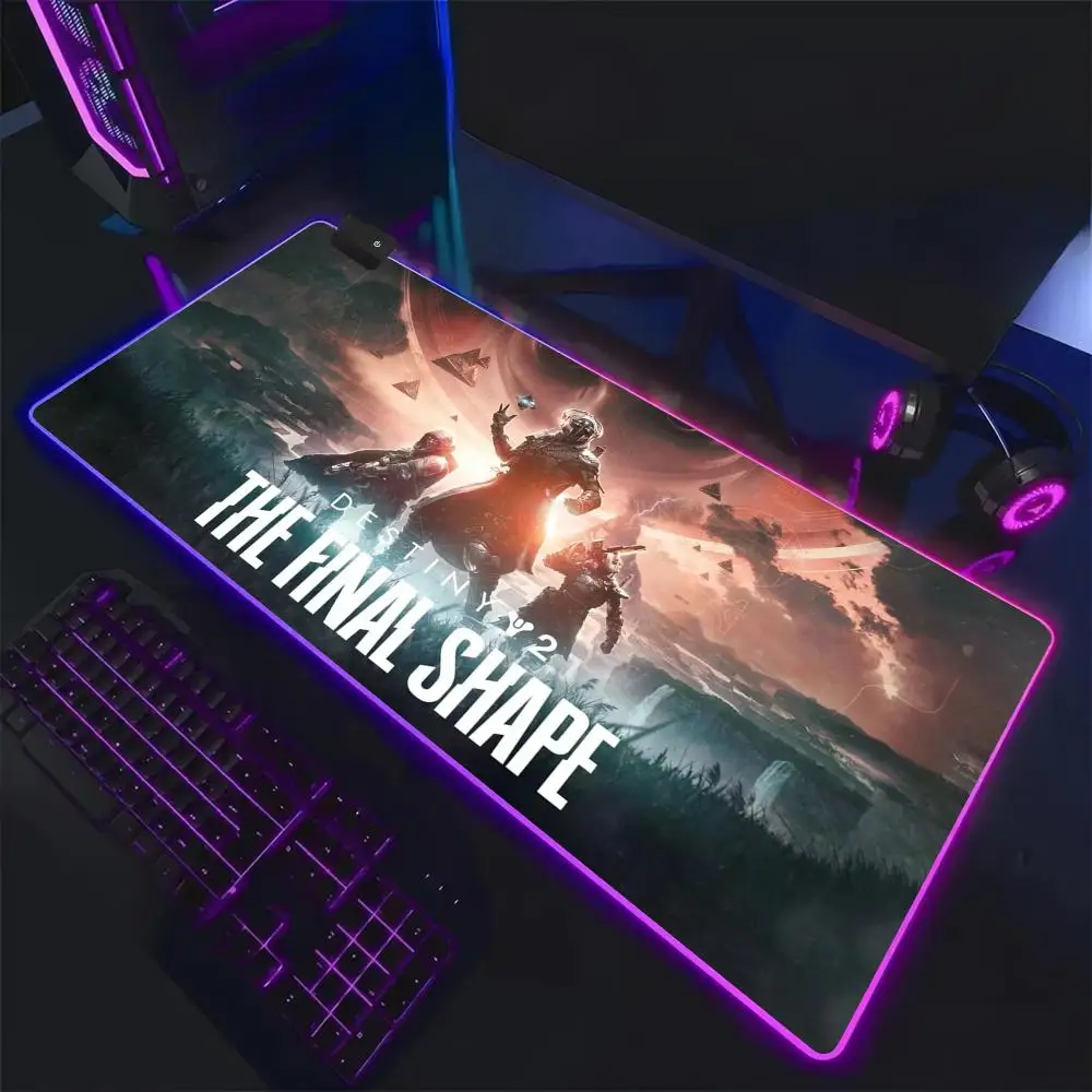 Destiny 2 The Final Shape Mouse Pad RGB,Gaming Mat Led Mousepad，Extended,Large RGB Mat,SoftPad,DeskMat,Glowing Pad