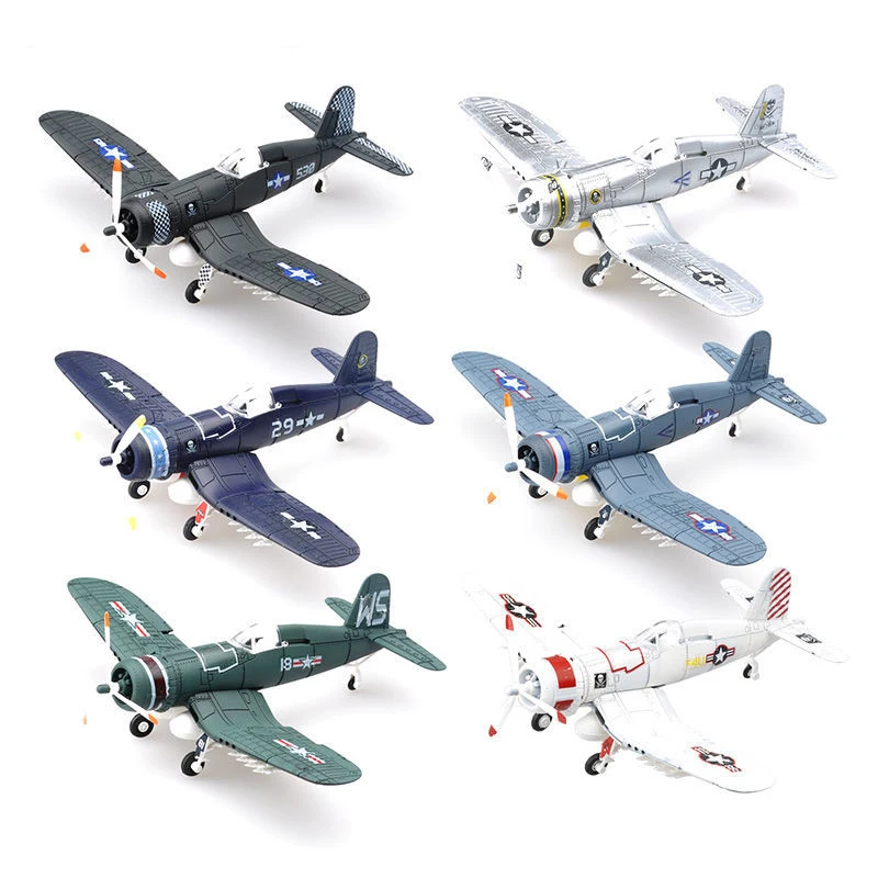 1/48 WW2 Military P51 Mustang 4D Assemble BF109 Hurricane Spitfire Fighter Model Airplane Plastic DIY Puzzle Toy Gifts