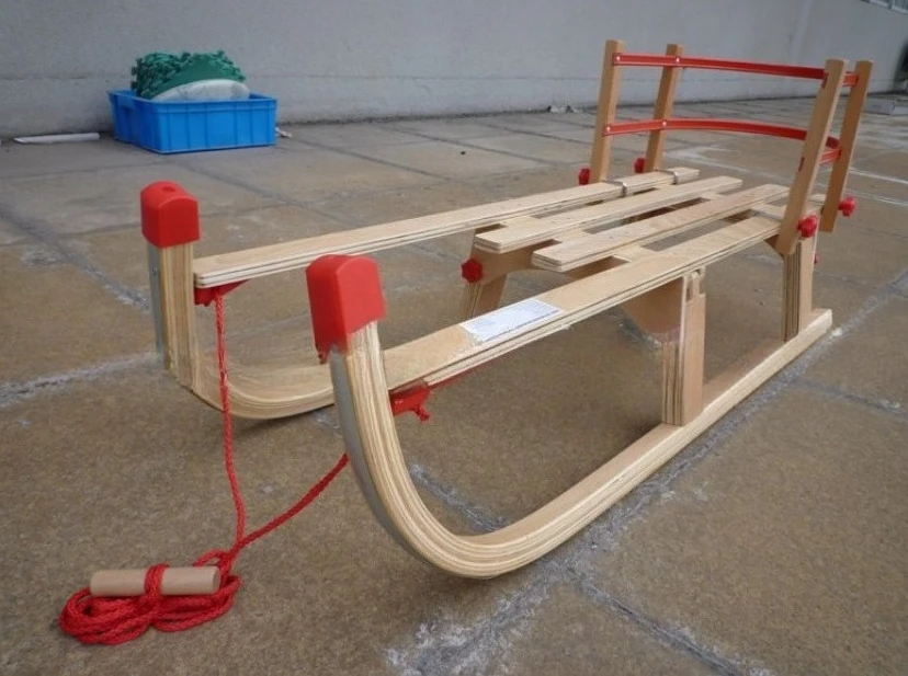 

Wooden children's sleigh folding sleigh ski supplies snowboard sledge