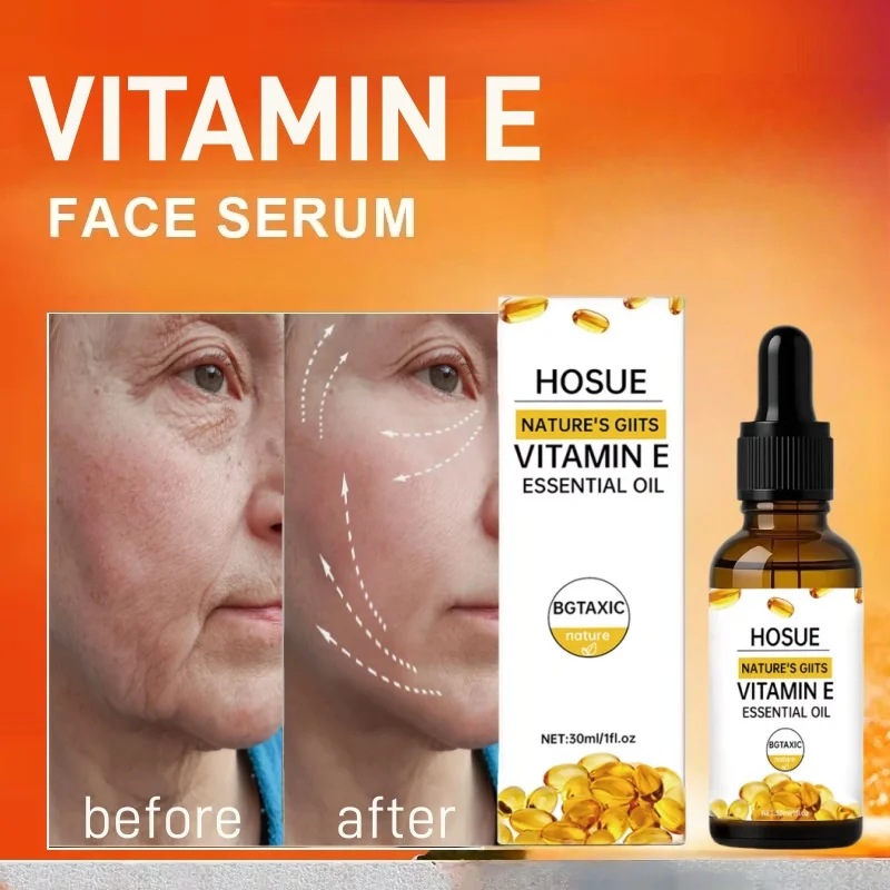 Suero Facial con Vitamina E, Suero Antioxidante, Corrector de Manchas Oscuras, Suero Facial Iluminador, Reafirmante e Hidratante, Fórmula para Manchas Oscuras