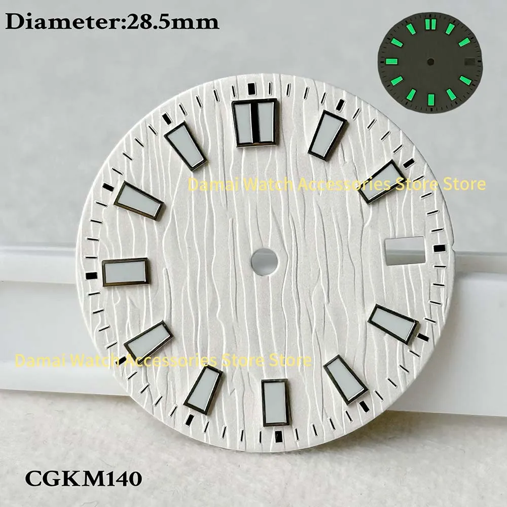 

28.5MM green luminous text diving abalone dial single calendar unmarked NHdial35 dial movement custom watch accessories