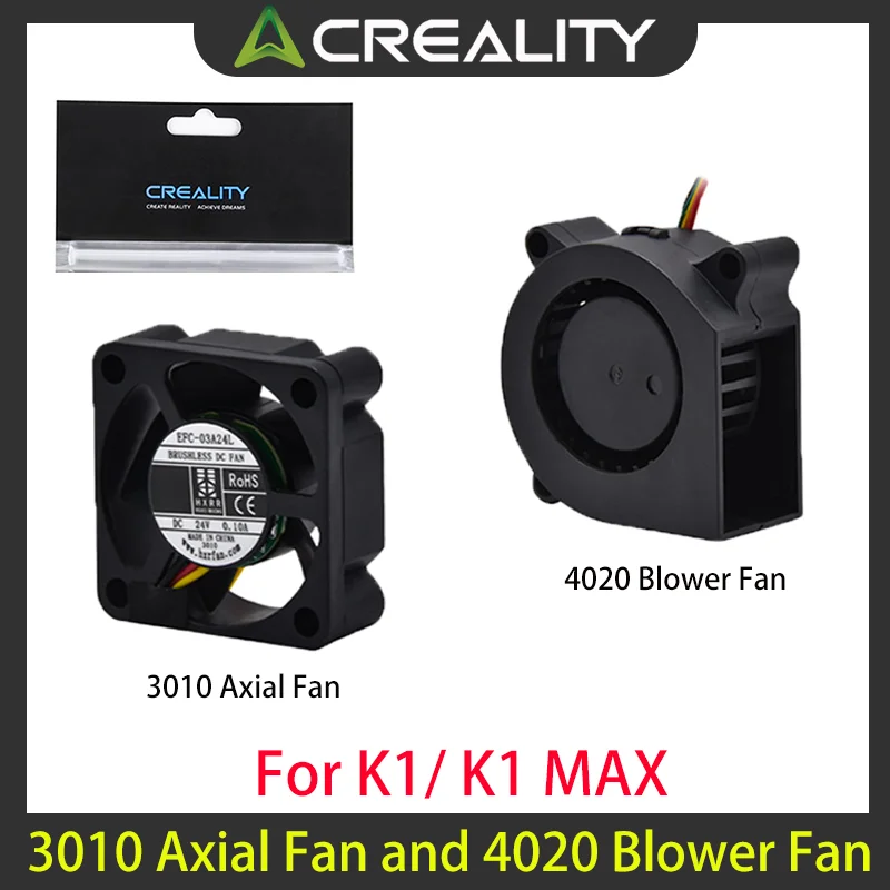 

CREALITY 4020 Blower Fan/3010 Axial Fan DC24V Hot End Cooling For K1/K1 Max Original Parts 3D Printer Parts