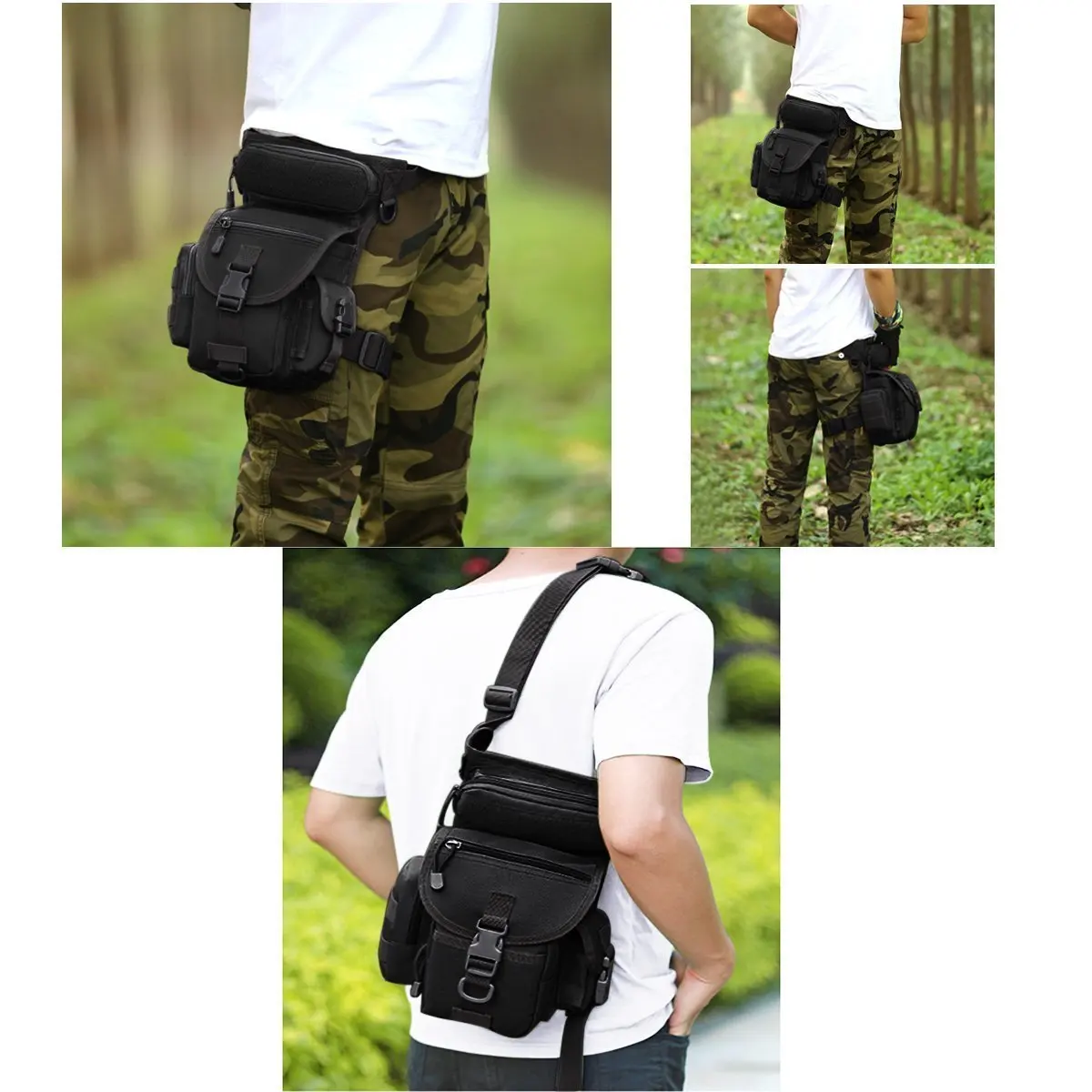 Tactical Drop Leg Pouch Bag Thigh Bag Pack Waist Bag Pack For Motorcycle Racing Bike Nylon High QualCycling Hiking horse Riding