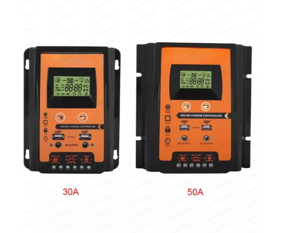 0A 50A 70A جهاز التحكم بالطاقة الشمسية 12V24V بطارية متوافقة مع شاحن الطاقة الشمسية #5