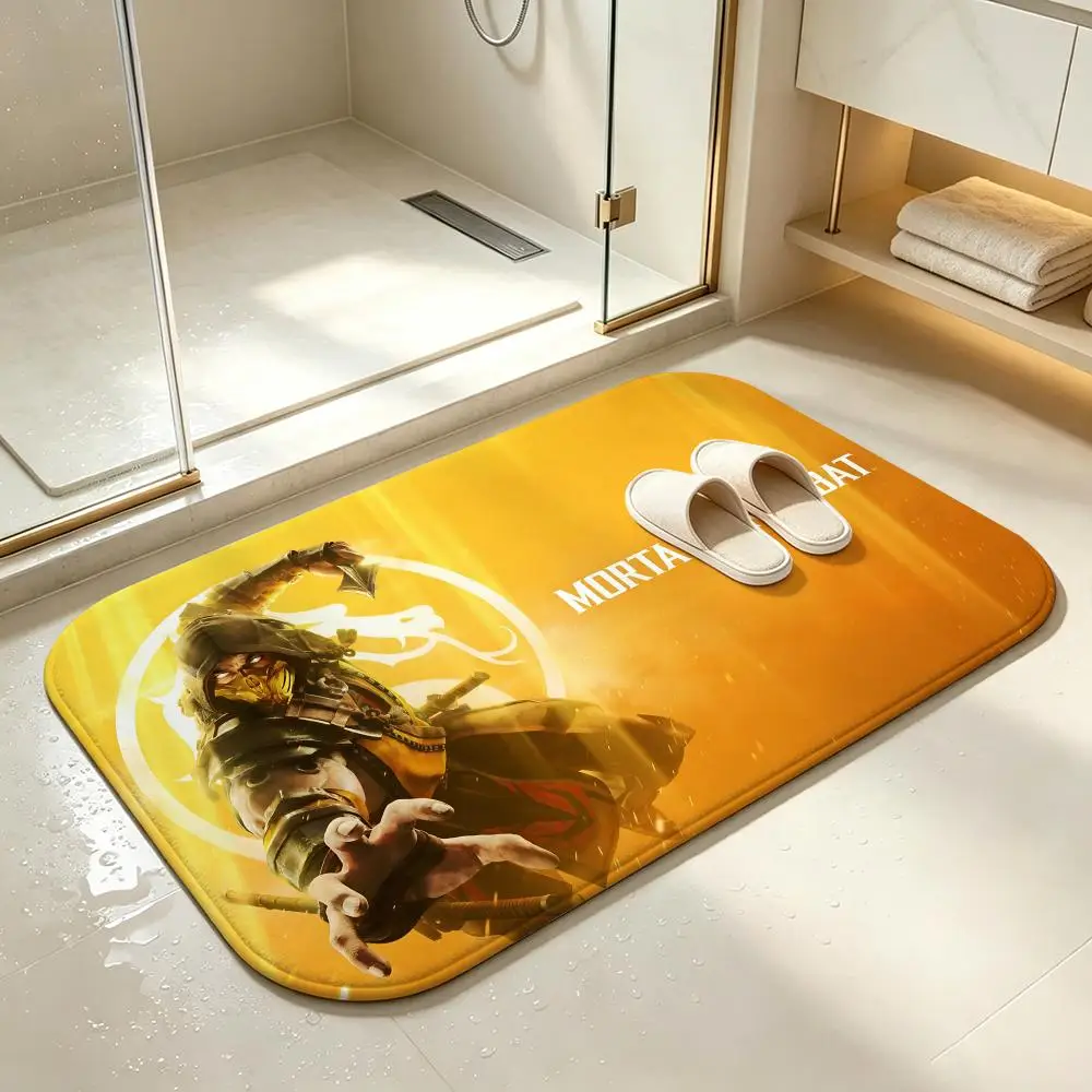 Game-Mortal KombatS Floor Mat Bedroom Carpet, Bathroom Foot Mat, Doormat, Non-Slip Absorbent Multi-Use