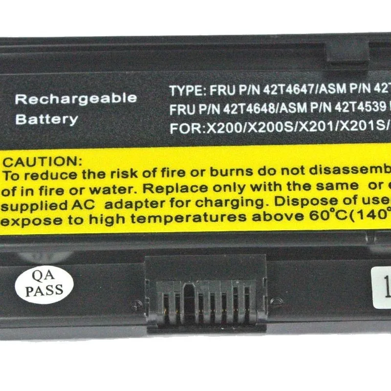 42T4535 4400mah 48Wh Laptop battery For Lenovo ThinkPad X200 X200S X201 X201S X201I Series 42T4834 45N1171 42T4543 42T4650