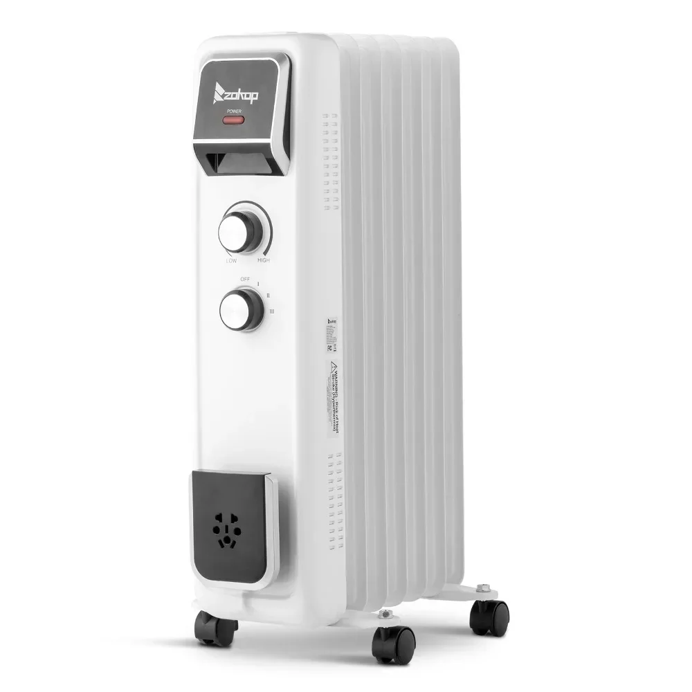 

1500W Portable Electric Space Heater with Adjustable Thermostat 3 Heat Settings Overheat and Tip-Over Protection for Indoor