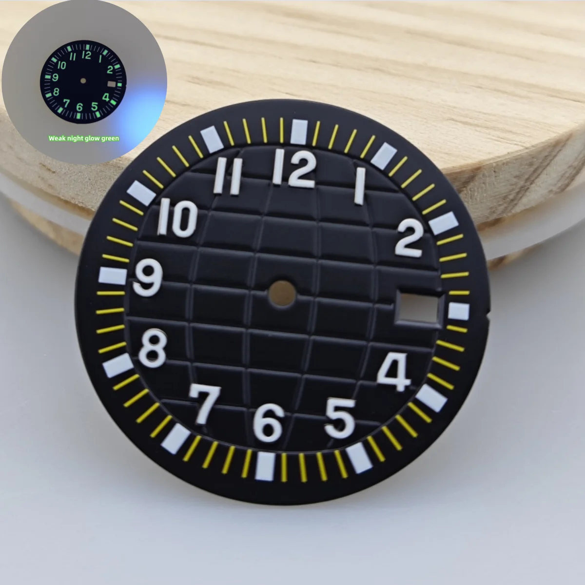 NH35 dial gray grenade dial modified PP surface NH36/4R35/strong green night light surface DIY using size 32mm