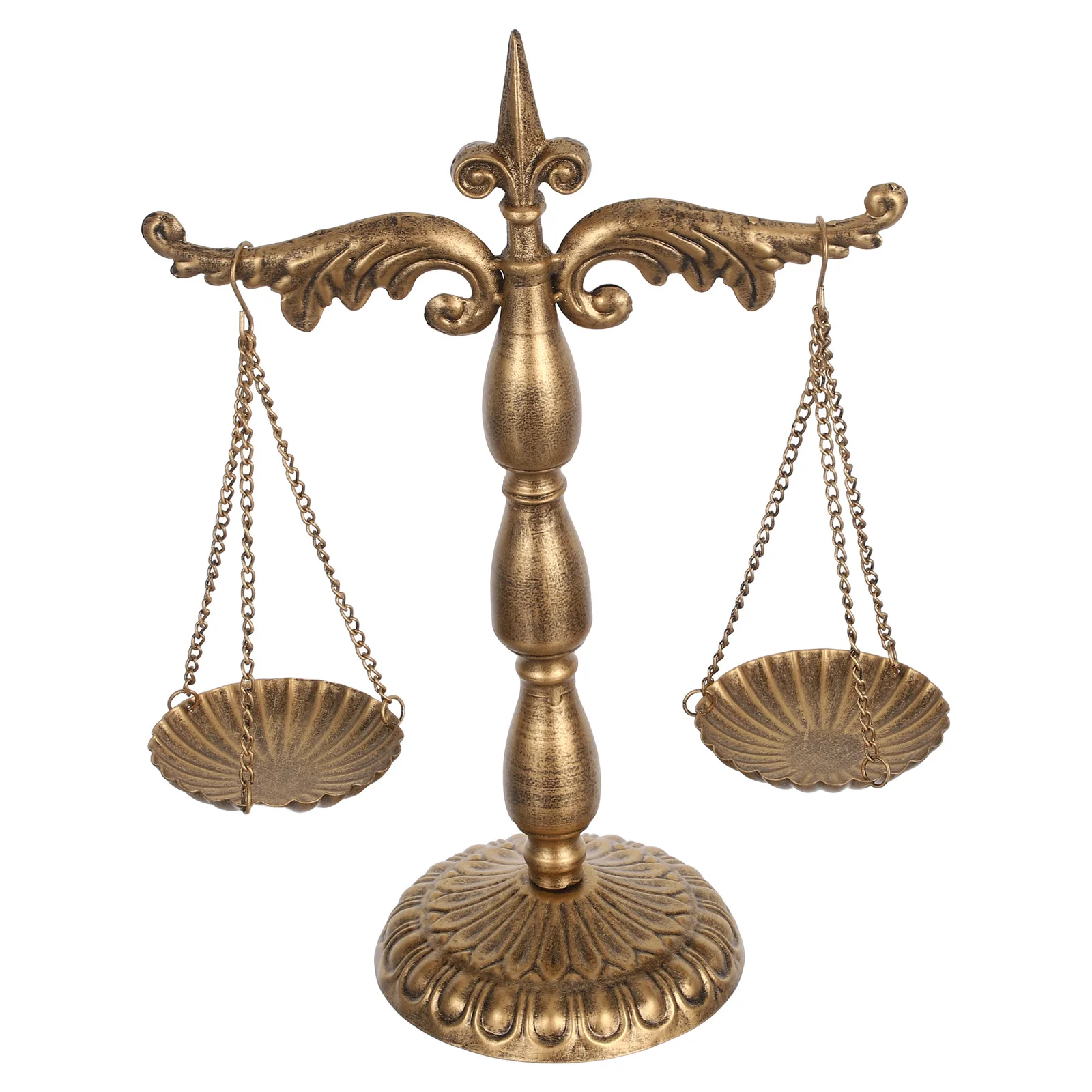 

Vintage Metal Libra Scale Jewelry Display Tray Organizer Storage Unique Decorative Sculpture Living Room Desk Ornament