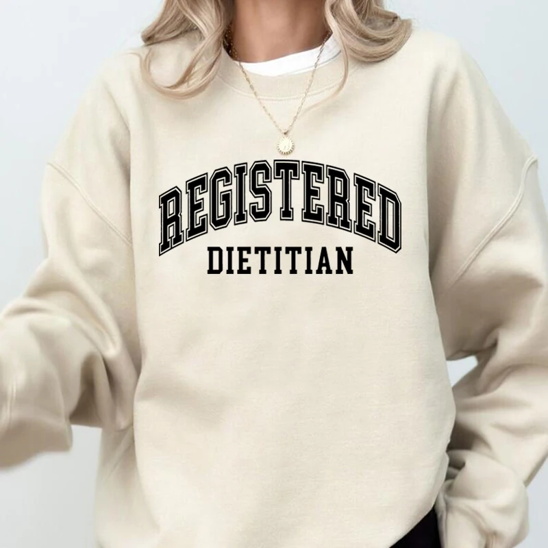 Registered Dietitian Sweatshirt Dietitian Nutritionist Crewneck Sweatshirts Nutrition Graduation Pullover Women's Clothing