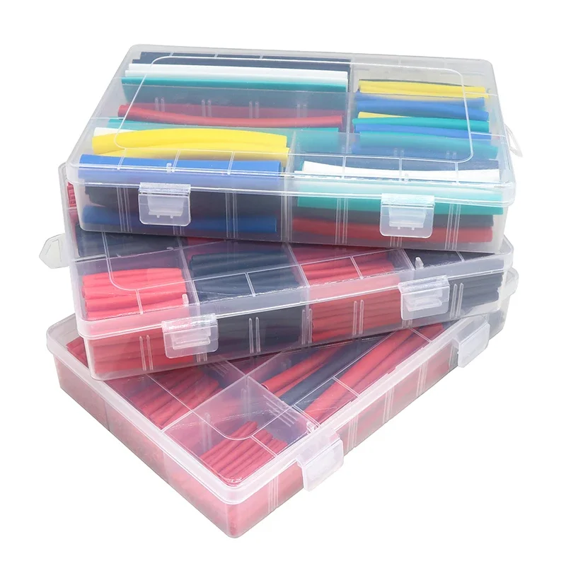 102-750pcs 2:1 Thermoresistant Tube Heat Shrink Wrapping Kit Assorted Wire Cable Insulation Sleeving 3:1 Heat Shrink Tube set