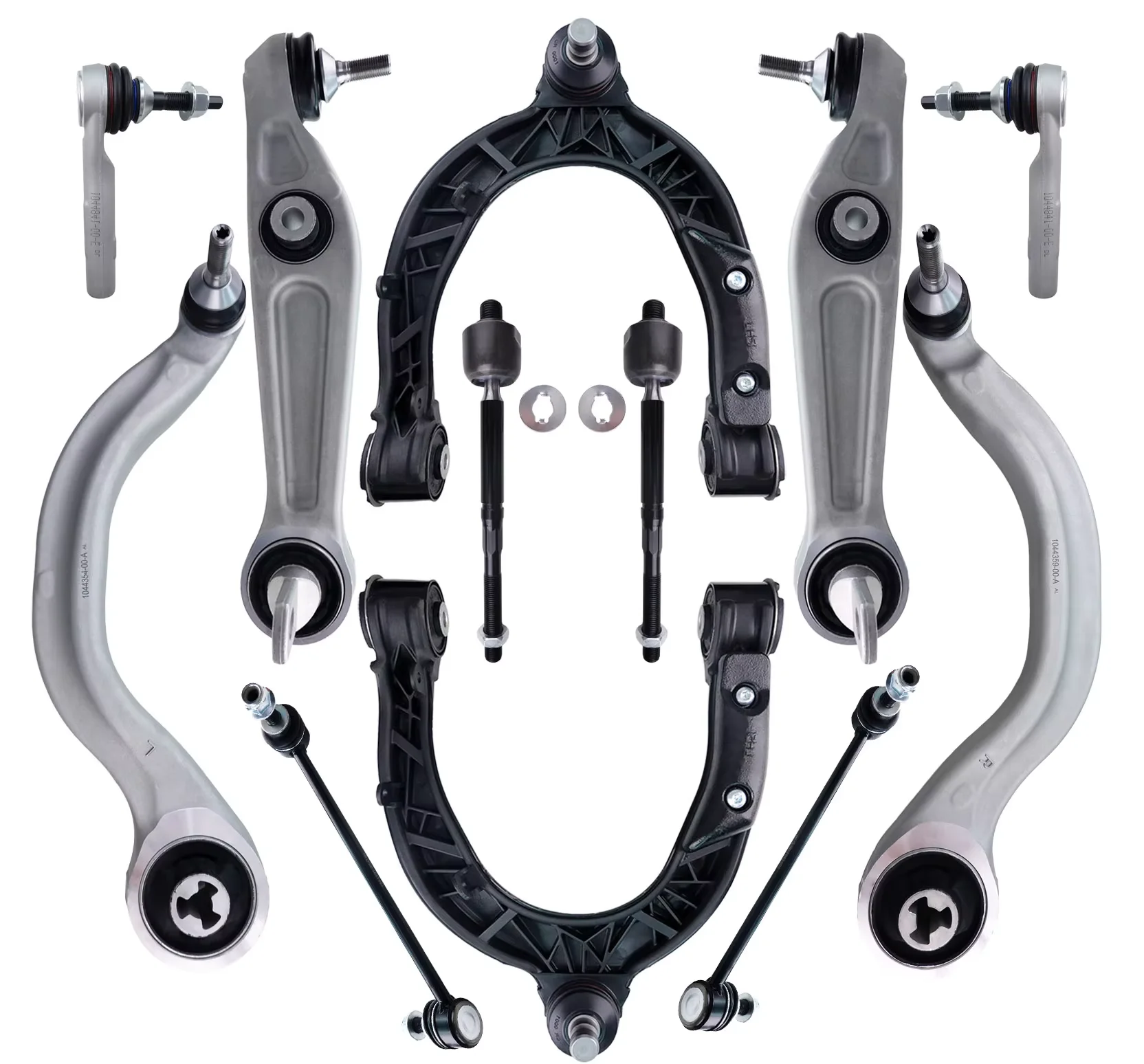 Svenubee 12pcs Front Upper Lower Control Arm with Ball Joint Sway Bar End Link Set for Tesla Model Y 2019-2022 104432100G