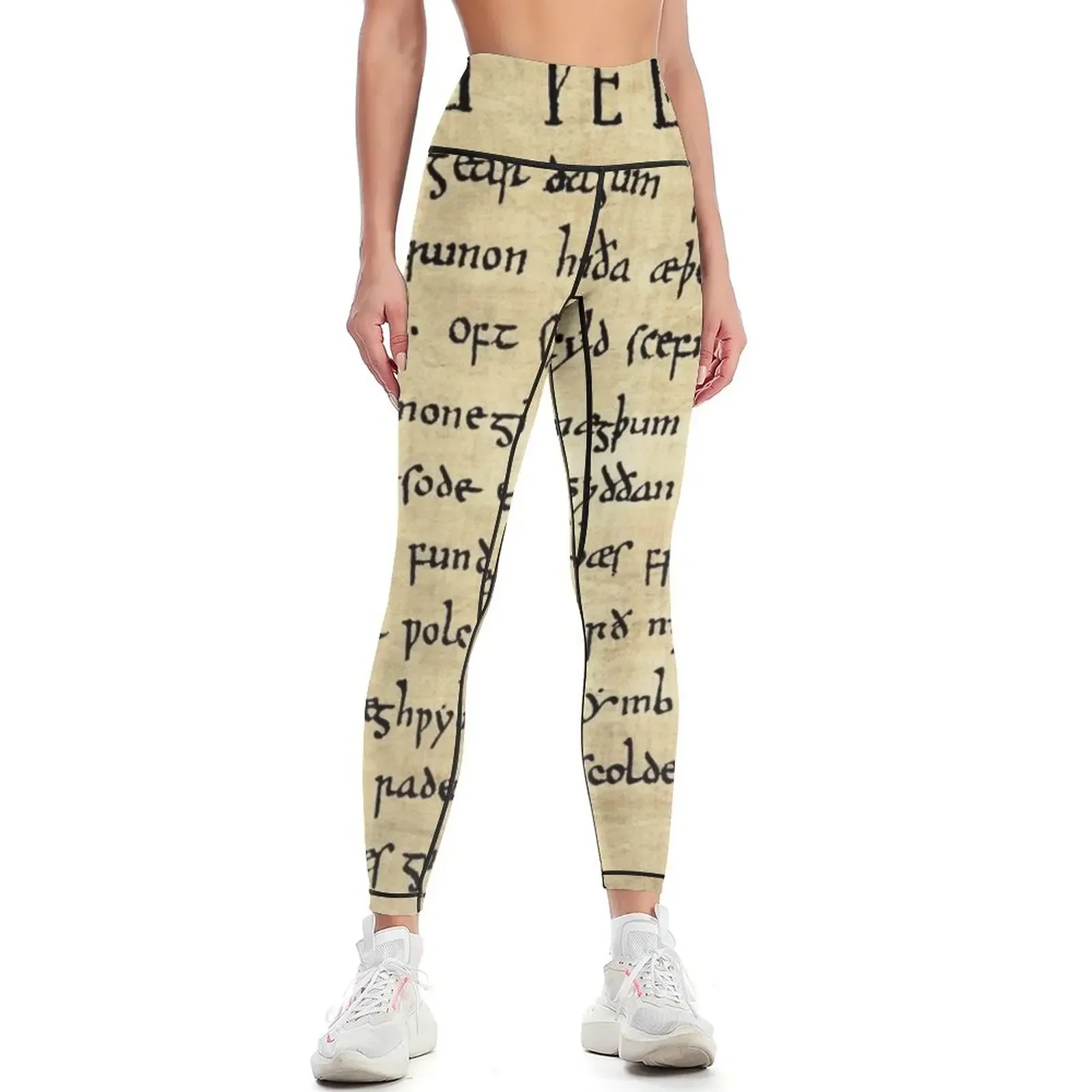 

Beowulf Lines 1-11 Leggings Sports female Women sports high waist Sports pants for Womens Leggings