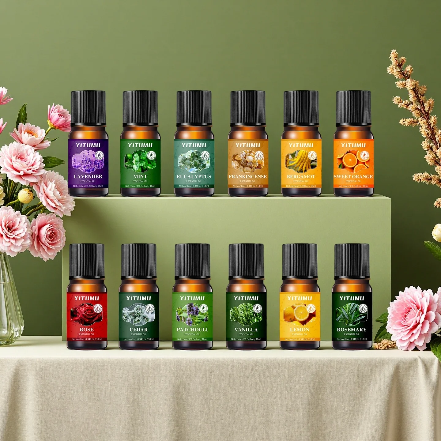 

Набор эфирных масел для ароматерапии (4/6/8/12 шт.) Водорастворимые эфирные масла для увлажнителей и диффузоров для ароматерапии Рождество