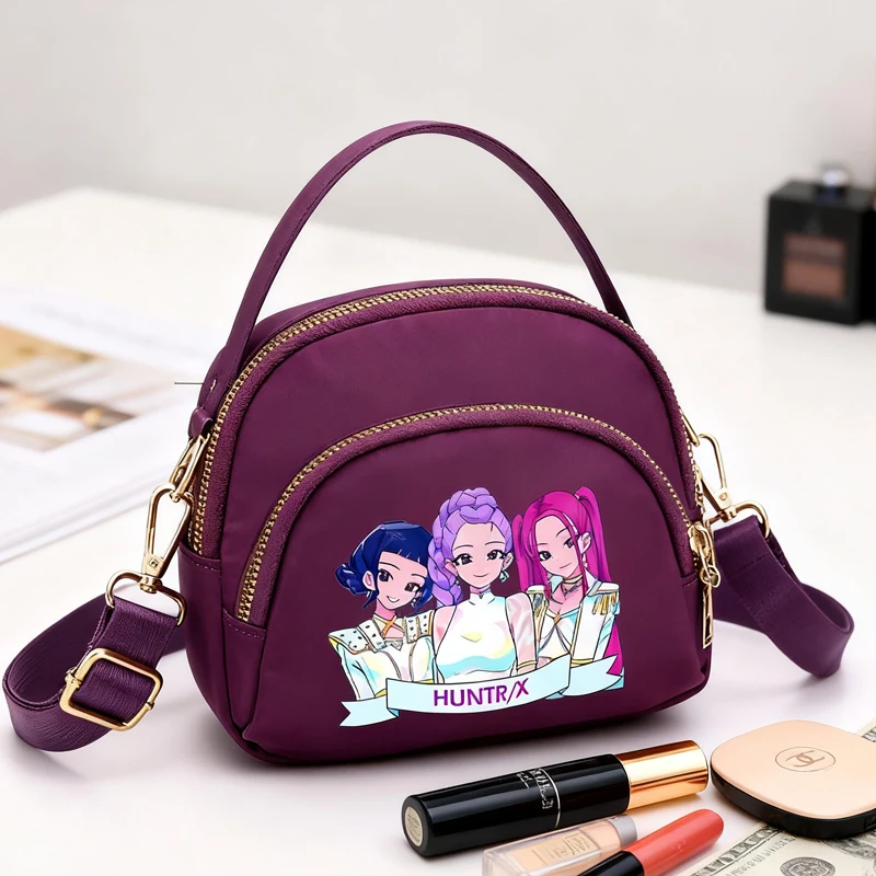 KPop Demon Hunters-Bolsos para teléfono móvil para mujer, figuras de dibujos animados de Anime, monederos para teléfono móvil, bolsos de hombro tipo bandolera a la moda, regalo