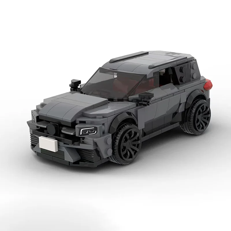 QWERT City Car Model MOC Building Bricks Compact Luxury SUV Modular Technology Children Holiday Gifts Assemble Toys Suit