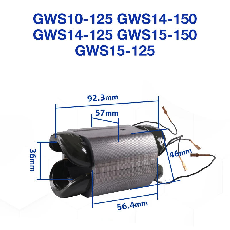 AC220-240V Armature Stator Accessories Replacement for Bosch GWS14-150 14-125 Angle Grinder Rotor Armature Anchor Stator Coil