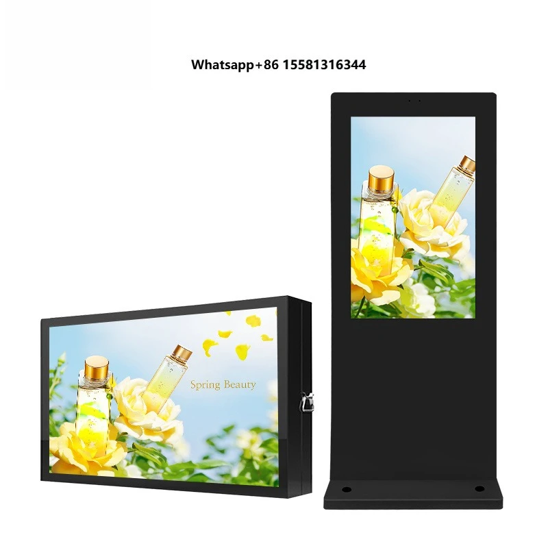 Digital Advertising Signage and Displays Price 43 Inch Vertical Floor Stand LED LCD Commercial Indoor Screen