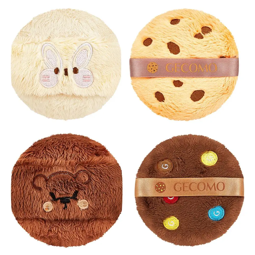 พัฟแป้ง Flocking นุ่มและน่ารักเหมาะสําหรับแป้งฝุ่นวัสดุที่เหมาะกับผิวพัฟแป้งพัฟการตั้งค่าเครื่องมือแต่งหน้า