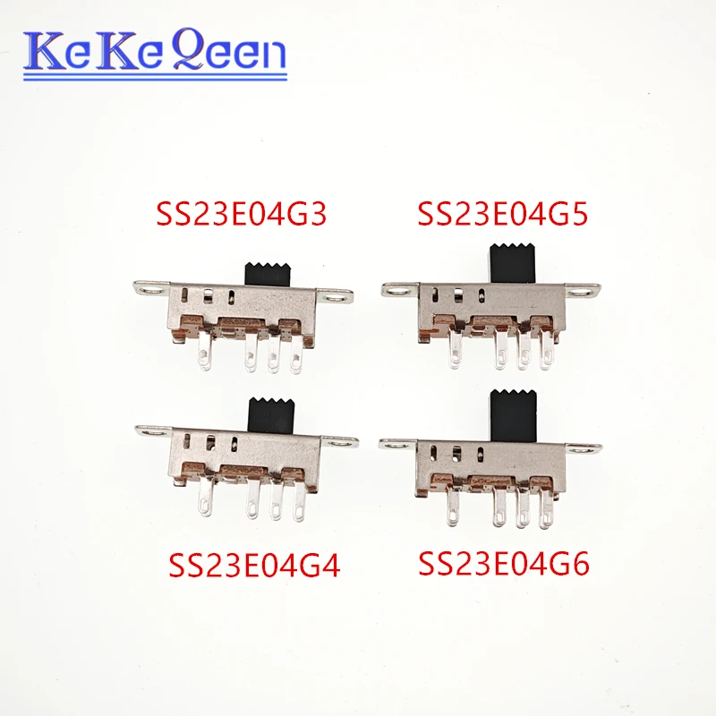 Original New SS23E04G3 SS23E04G4 SS23E04G5 SS23E06 Toggle Switch Slide Switches 8Pins 3files 2P3T DP3T Handle High 3/4/5/6mm
