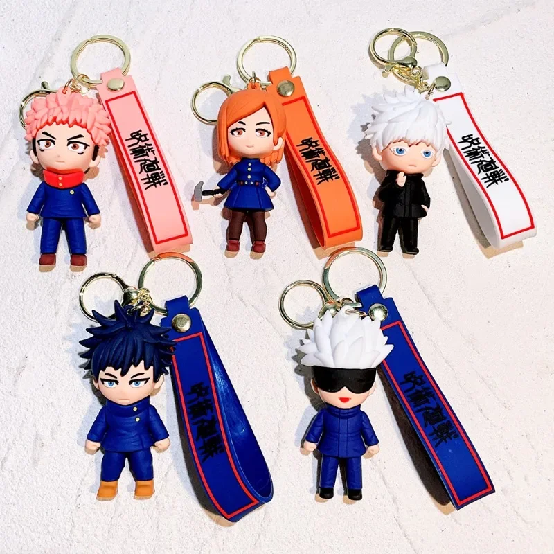 2024 New Japanese Animation Jujutsu Kaisen Gojo Satoru Doll Peripheral Keychain Pendant Boys School Bag Pendant Children's Gift