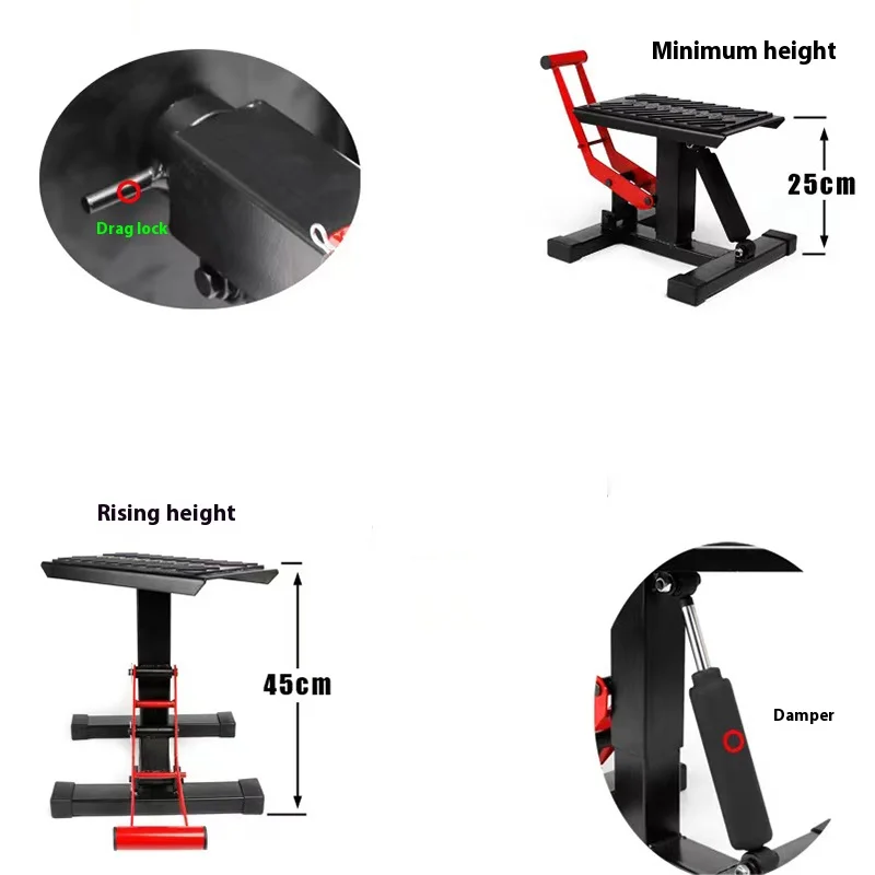 Sedile sgabello per supporto di sollevamento per riparazione moto universale per KTM Honda Yamaha Suzuki Kawasaki Dirt Bike Enduro Supermoto Motorcross