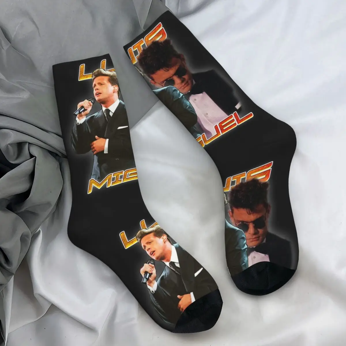 Luis Miguel Tour 2024 Mexican Singer Socks El Sol De Mexico Funny Stockings Men's Breathable Outdoor Socks Winter Non Slip Socks