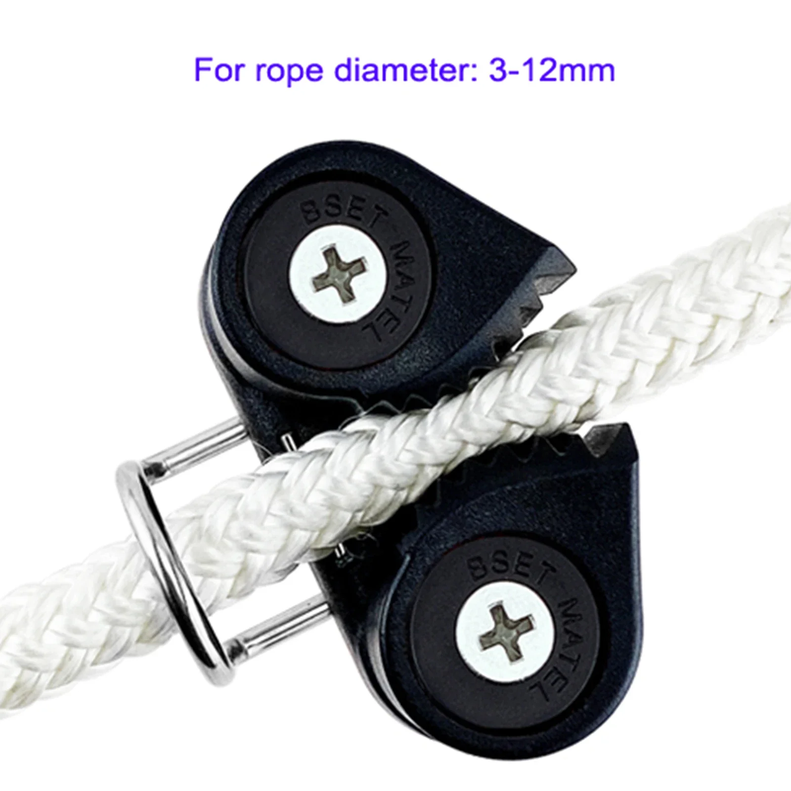 1pc Ring Pilates Equipment Marine Boat Sailboat Kayak Accessori 3-12mm Rope Composite 2 Row Bearing Ball Cam Cleat with Leading