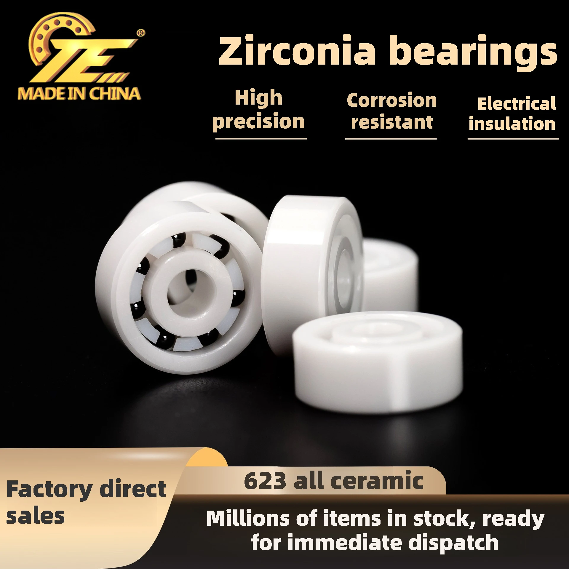 Spot supply MR85 623 all ceramic bearings open zirconia MR series ceramic ball bearings source factory
