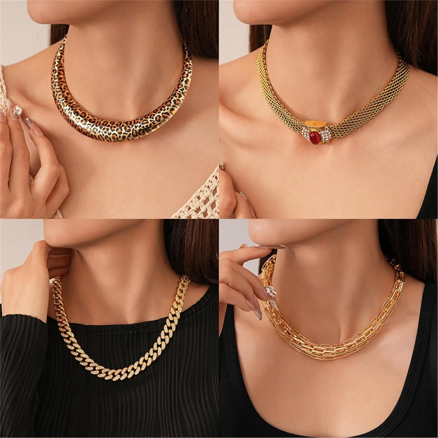 colar-floral-geometrico-moderno-estilo-punk-feminino-corrente-de-clavicula-joia-acessorio-exagerado-liga-prata-banhada-ouro