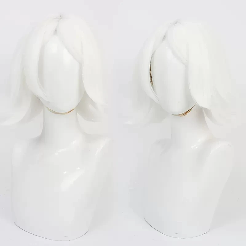 New JUZO SUZUYA REI Juuzou Suzuya Cosplay Wig Anime Rei Short White Synthetic Hair Heat Resistant Halloween Role Play Party