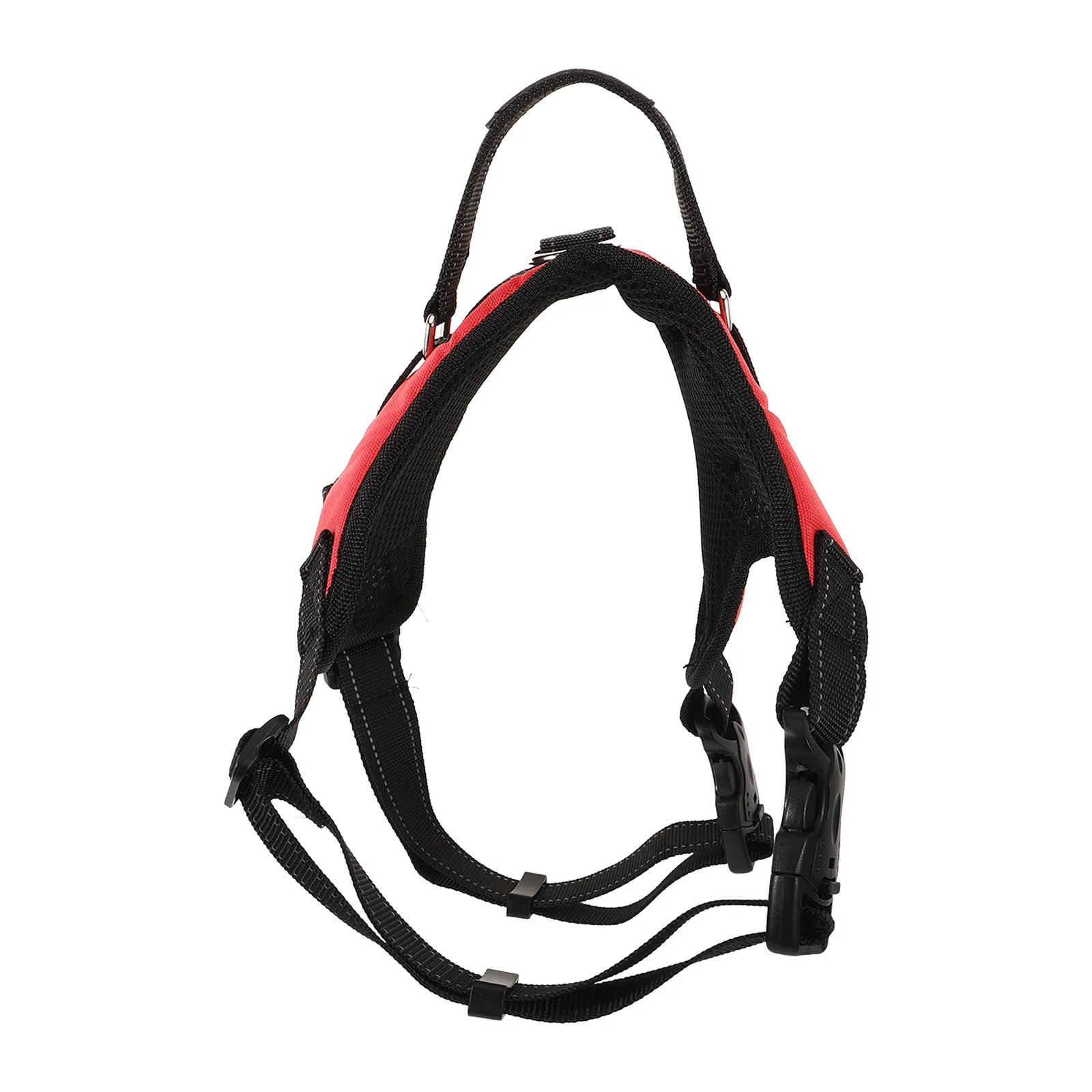 

Red L Saddle Style Dog Harness Breathable Mesh Construction Easy on Off Buckle System Designed for Medium Large Puppies