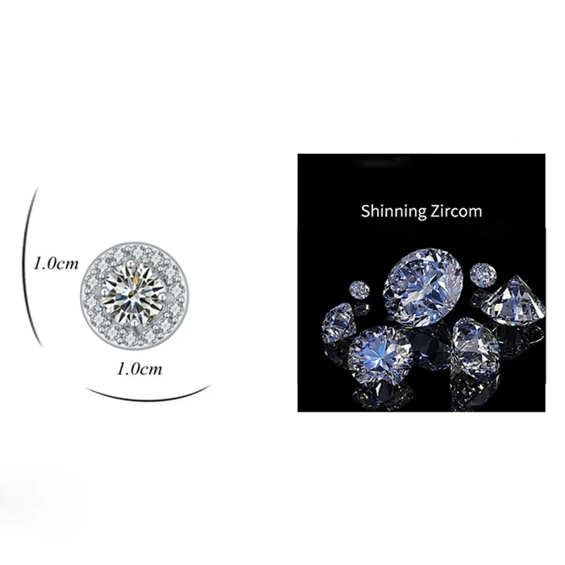 SA SILVERAGE 925 Sterling Silver Gemstone Stud Earrings for Women 925 Silver Earrings Sets Fine Jewelry Three Colors Pendientes