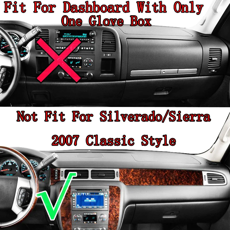 Dash Mat Dashboard Cover Dashmat Fit For Chevrolet Suburban Tahoe 2007-2010 2011 2012 2013 Dash Board Cover Pad Sun Shade Carpet