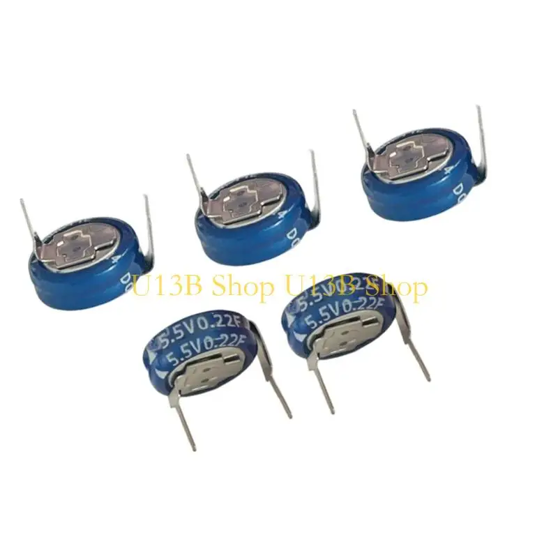 U13B Small 5.5V 0.22F Super Capacitors Module High Current Discharge 5Pcs