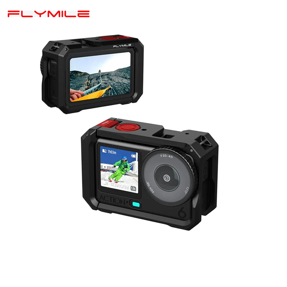 

Flymile Metal Cage for DJI Osmo Action 6 Camera Protective Frame Aluminum Alloy Case Camera Accessories