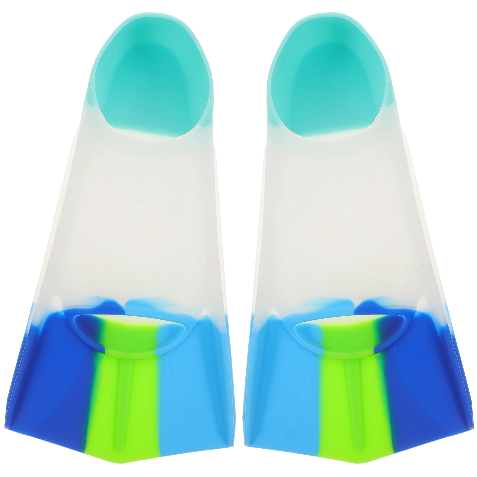 

1 Pair Silicone Swim Swimming Training Flippers Snorkeling Diving Gear Lightweight Comfortable Flippers For Lap Swimming