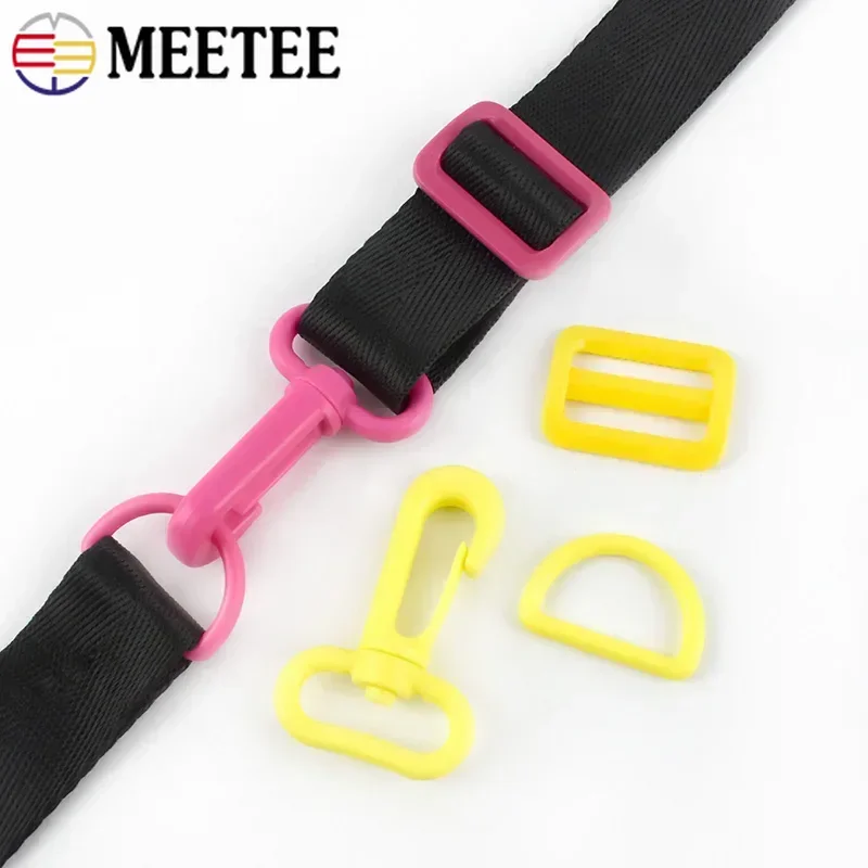 

10/20Pcs Meetee 13-31mm Plastic Buckles Swivel Lobster Clasp Keychain Backpack Hook Snap Clip Webbing Strap Carabiner Accessory