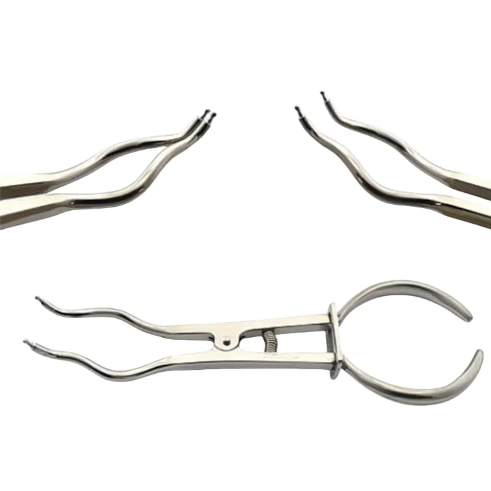 الأسنان المطاط السد المشبك الملقط الفولاذ المقاوم للصدأ فصل تقويم الأسنان ذو طيات اللبية لكمة كماشة #6