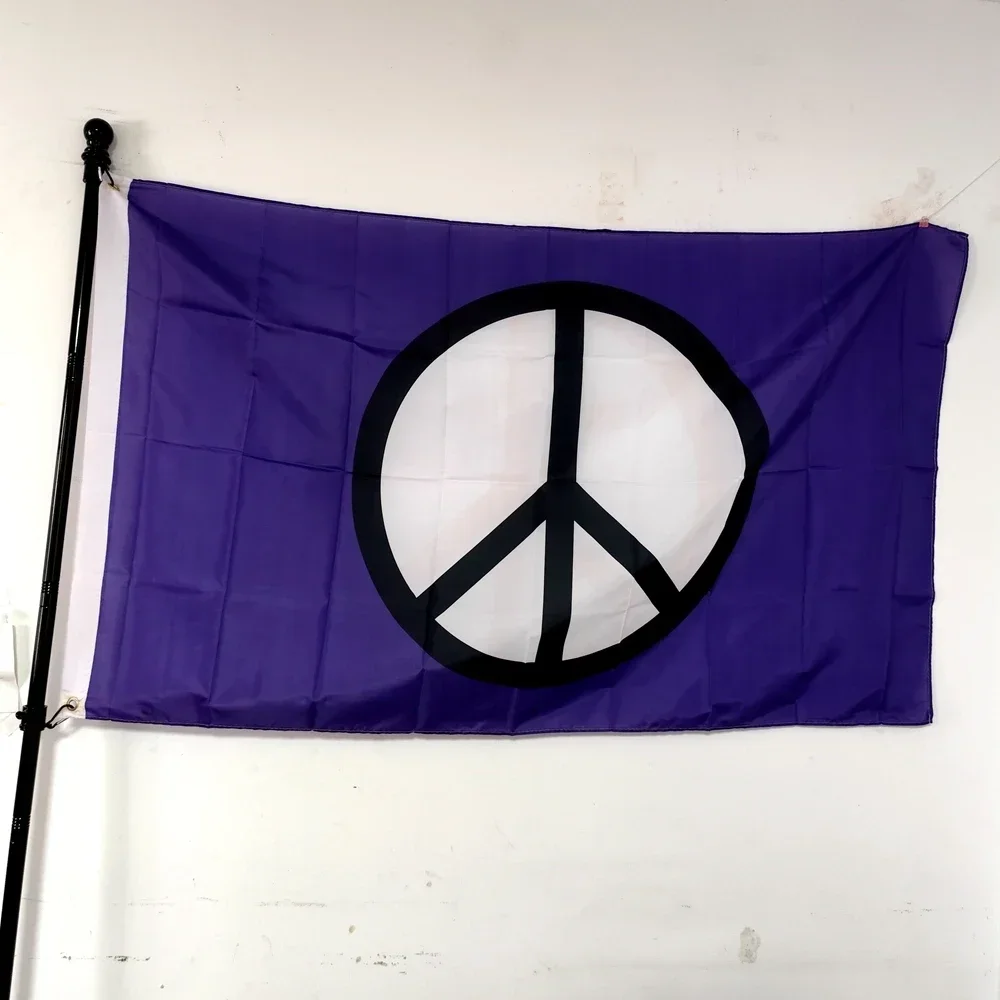 

Purple Peace Flag 90x150cm - Premium Polyester Hanging Banner, Weather-Resistant for Outdoor/Indoor Decor, Garden & Wall Display