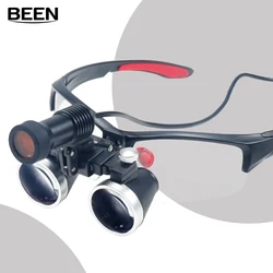 Dental Loupes 2.5/3.5x  Magnifier Lab Medical Magnification Binocular Magnifier Headlight Headlamp 5W Seperately Cloth Packaging