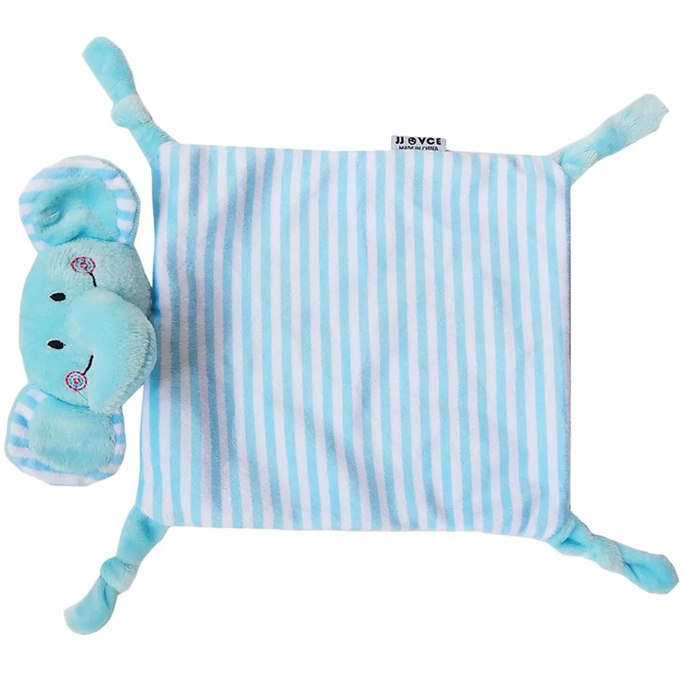 

Infant Teething Cloth 27x17cm Premium Soft Material Baby Appease Towel Visual Development Safe for Newborns Blue Elephant