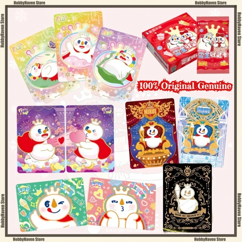 Auf Lager, Kartenspiel, Mixue Ice City Snow King, Sammelkarte, süßer Honigbrötchen, offizielles Geschenk aus echter Peripheriekollektion