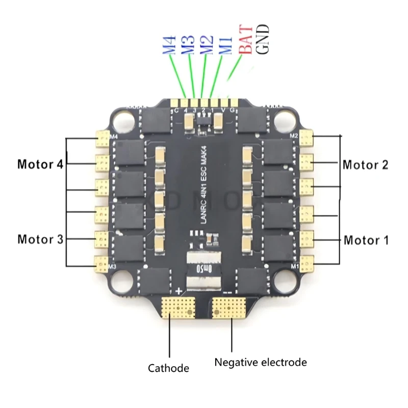 Imagem -03 - Blhelis Flight Controller para Drones Esc Replacement Part f4 V3s Plus Bmi270 45 a 55 a 60a 4em1 305 mm x 305 mm