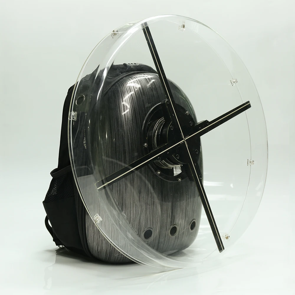 New Product Backpack Hologram Display 3D Holographic LED Fan Suitable for levitation virtual, imaging projection